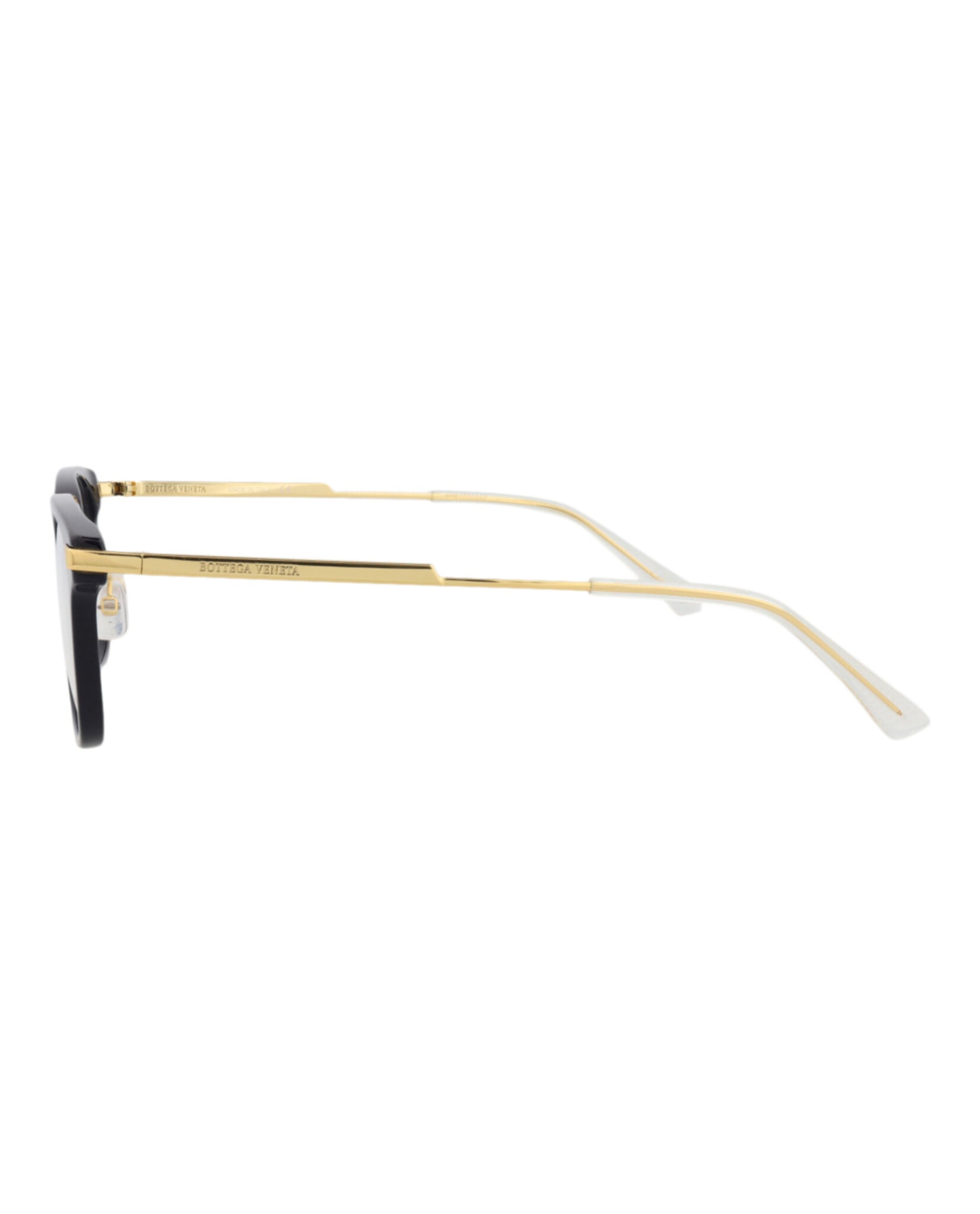Bottega Veneta Bottega Veneta Unisex Square/Rectangle Blue Gold Transparent Fashion Designer Eyewear