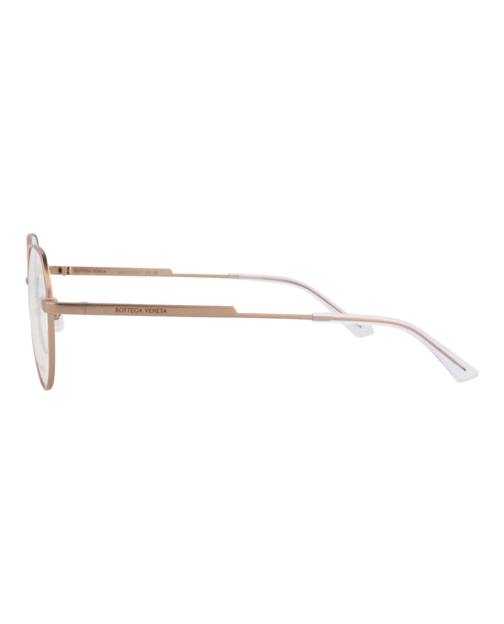Bottega Veneta Bottega Veneta Unisex Round/Oval Gold Gold Transparent Fashion Designer Eyewear