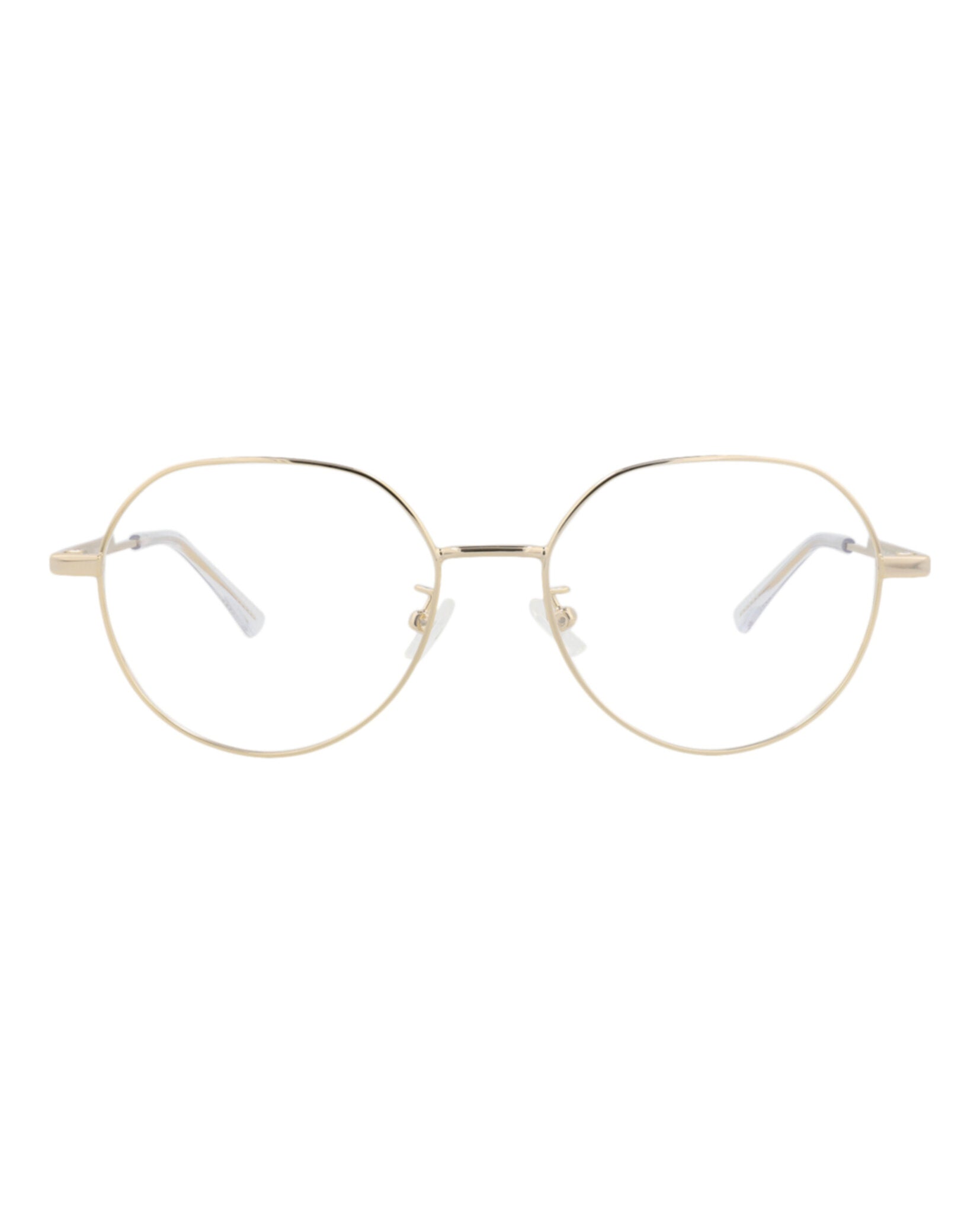 Bottega Veneta Bottega Veneta Unisex Round/Oval Gold Gold Transparent Fashion Designer Eyewear