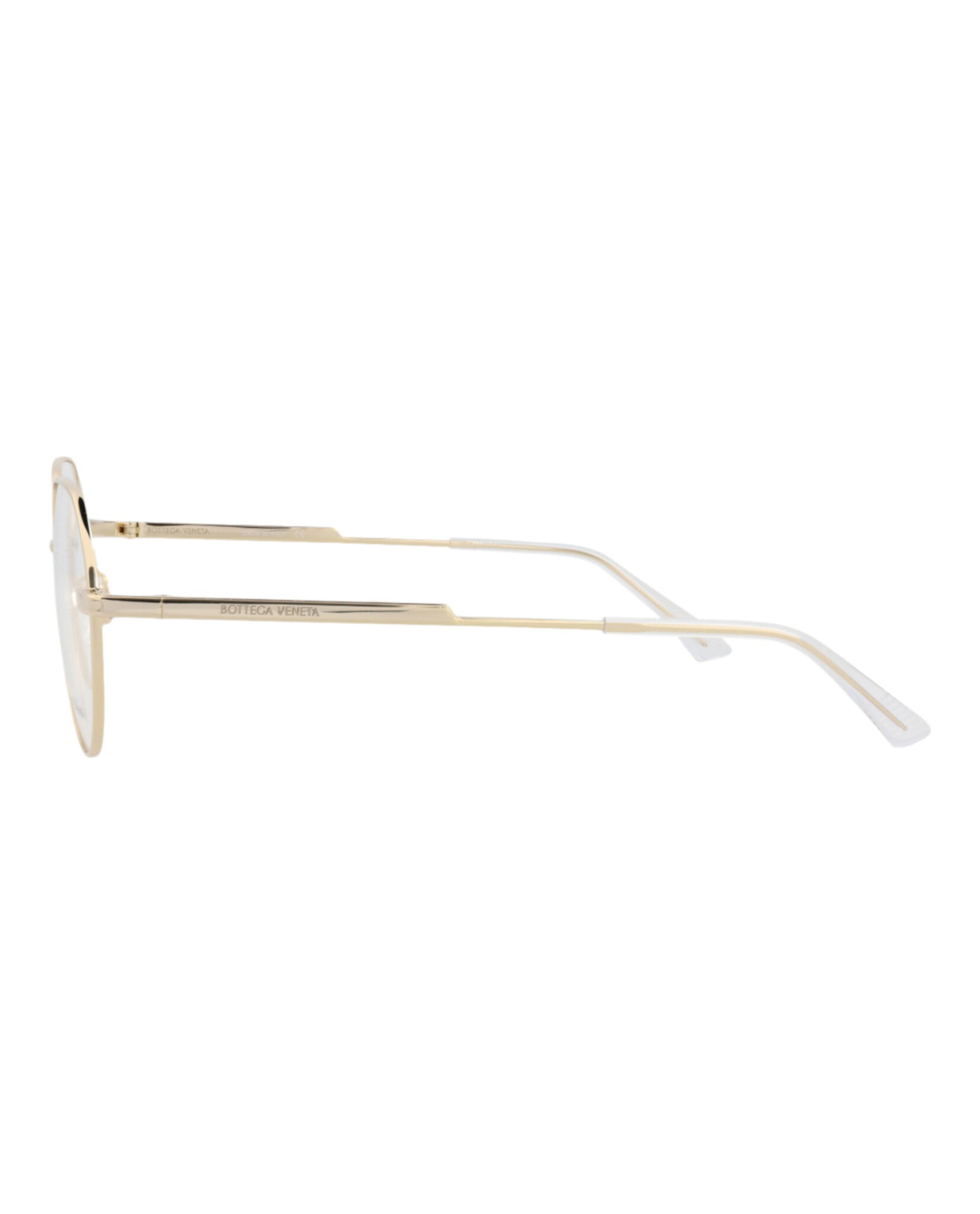Bottega Veneta Bottega Veneta Unisex Round/Oval Gold Gold Transparent Fashion Designer Eyewear