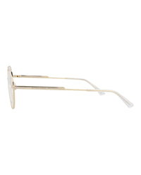Bottega Veneta Bottega Veneta Unisex Round/Oval Gold Gold Transparent Fashion Designer Eyewear