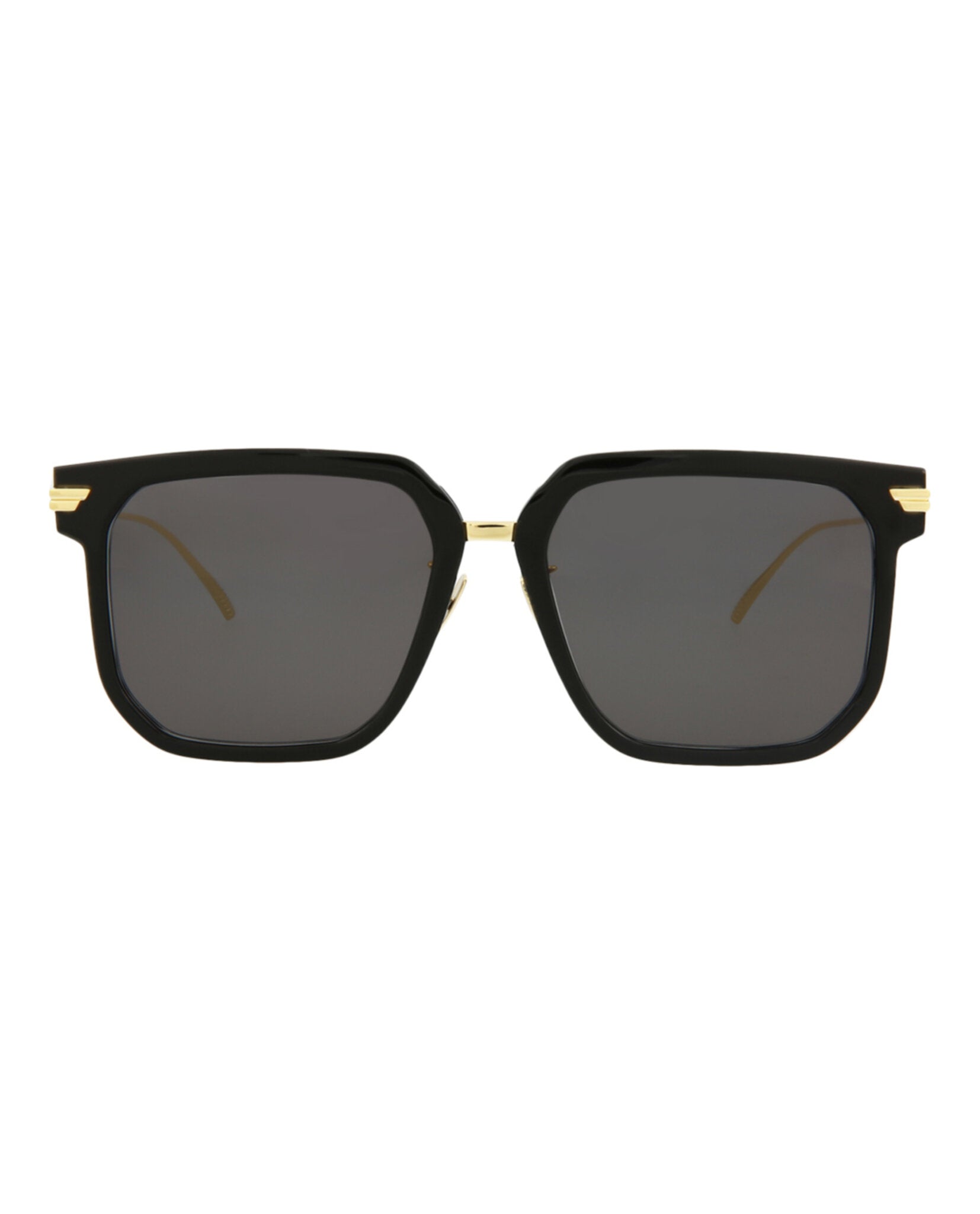 Bottega Veneta Womens Square/Rectangle Black Gold Grey Fashion Designer Eyewear