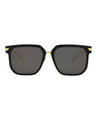 Bottega Veneta Womens Square/Rectangle Black Gold Grey Fashion Designer Eyewear