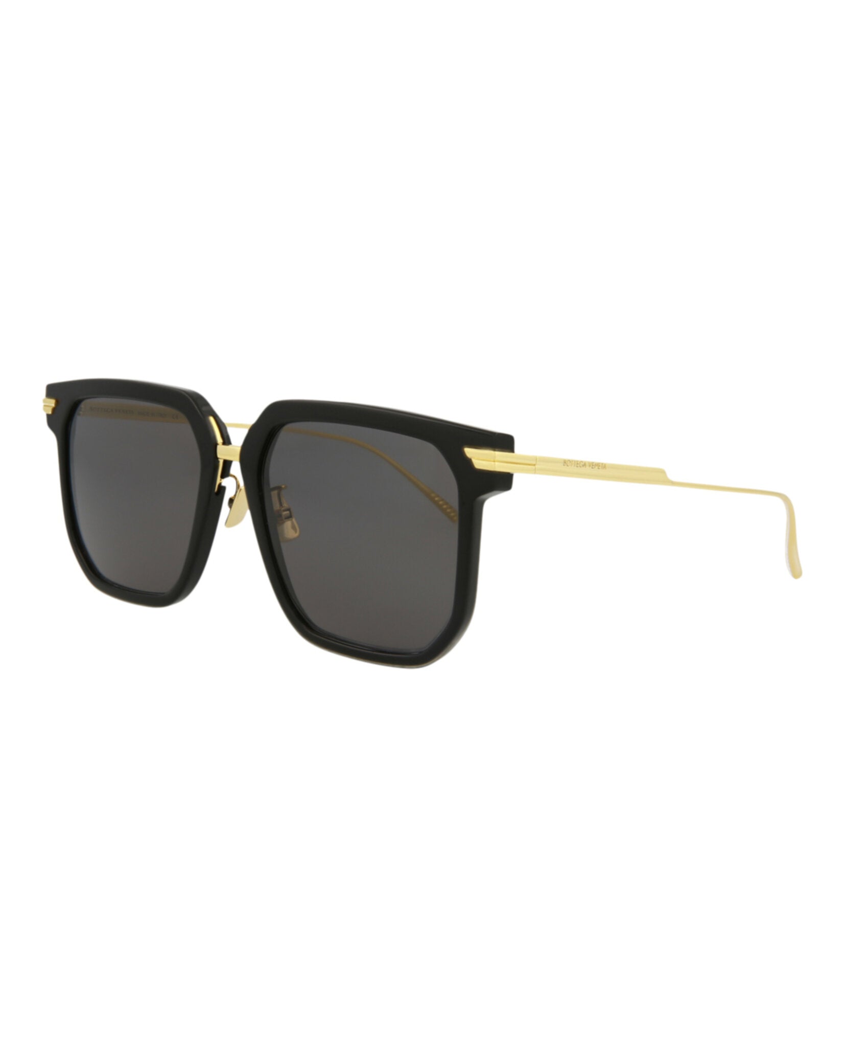 Bottega Veneta Womens Square/Rectangle Black Gold Grey Fashion Designer Eyewear