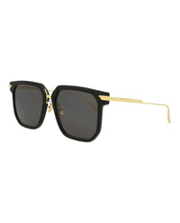 Bottega Veneta Womens Square/Rectangle Black Gold Grey Fashion Designer Eyewear