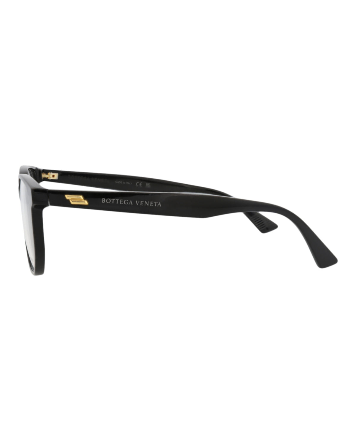 Bottega Veneta Unisex Square/Rectangle Black Black Transparent Fashion Designer Eyewear