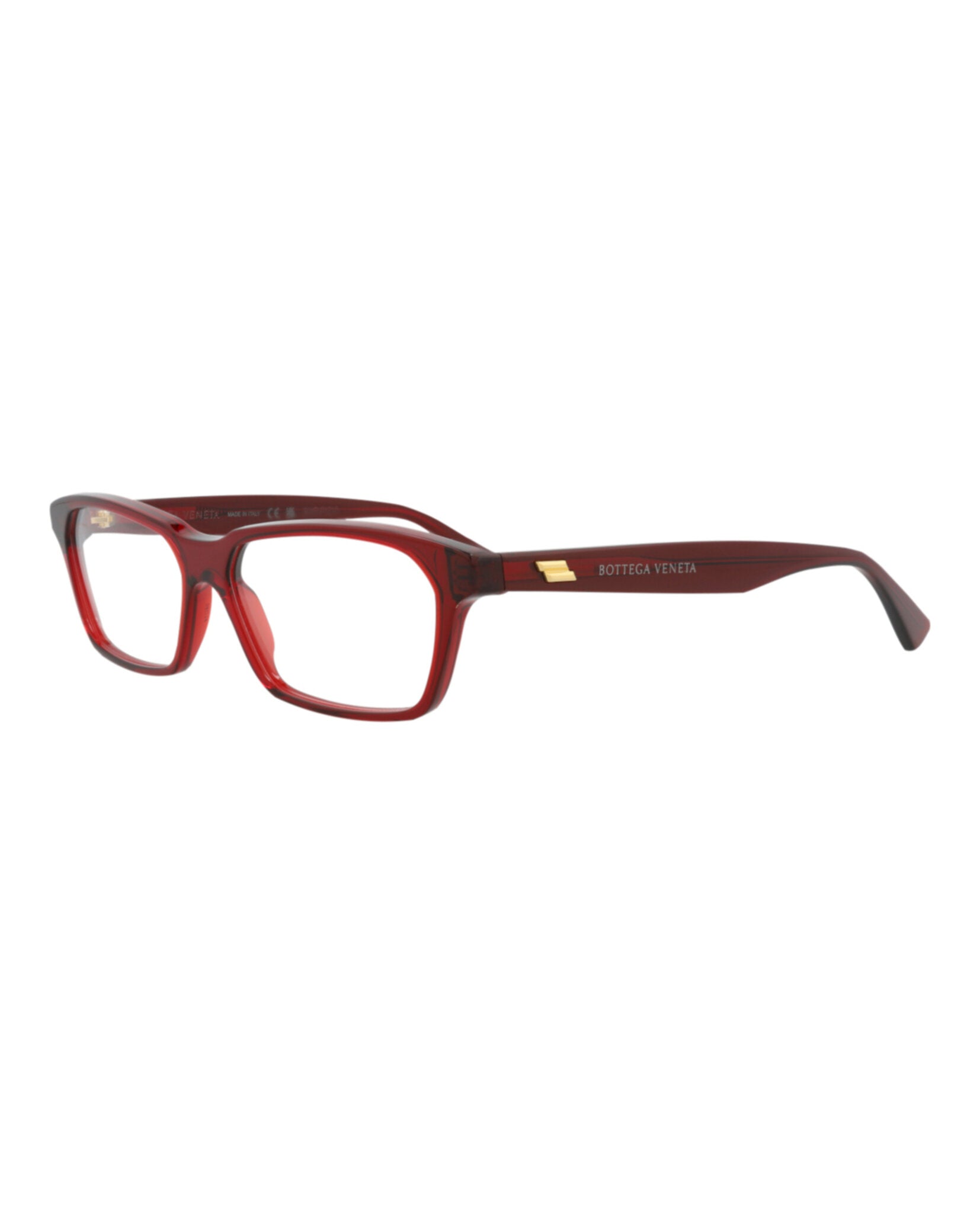 Bottega Veneta Bottega Veneta Womens Square/Rectangle Red Red Transparent Fashion Designer Eyewear