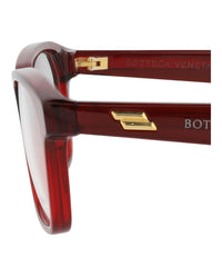 Bottega Veneta Bottega Veneta Womens Square/Rectangle Red Red Transparent Fashion Designer Eyewear