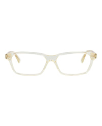 Bottega Veneta Womens Square/Rectangle Beige Beige Transparent Fashion Designer Eyewear