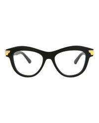 Bottega Veneta Bottega Veneta Womens Cat Eye Black Black Transparent Fashion Designer Eyewear
