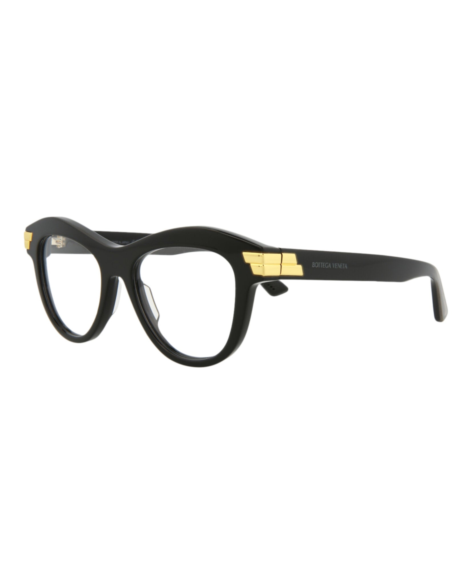 Bottega Veneta Bottega Veneta Womens Cat Eye Black Black Transparent Fashion Designer Eyewear