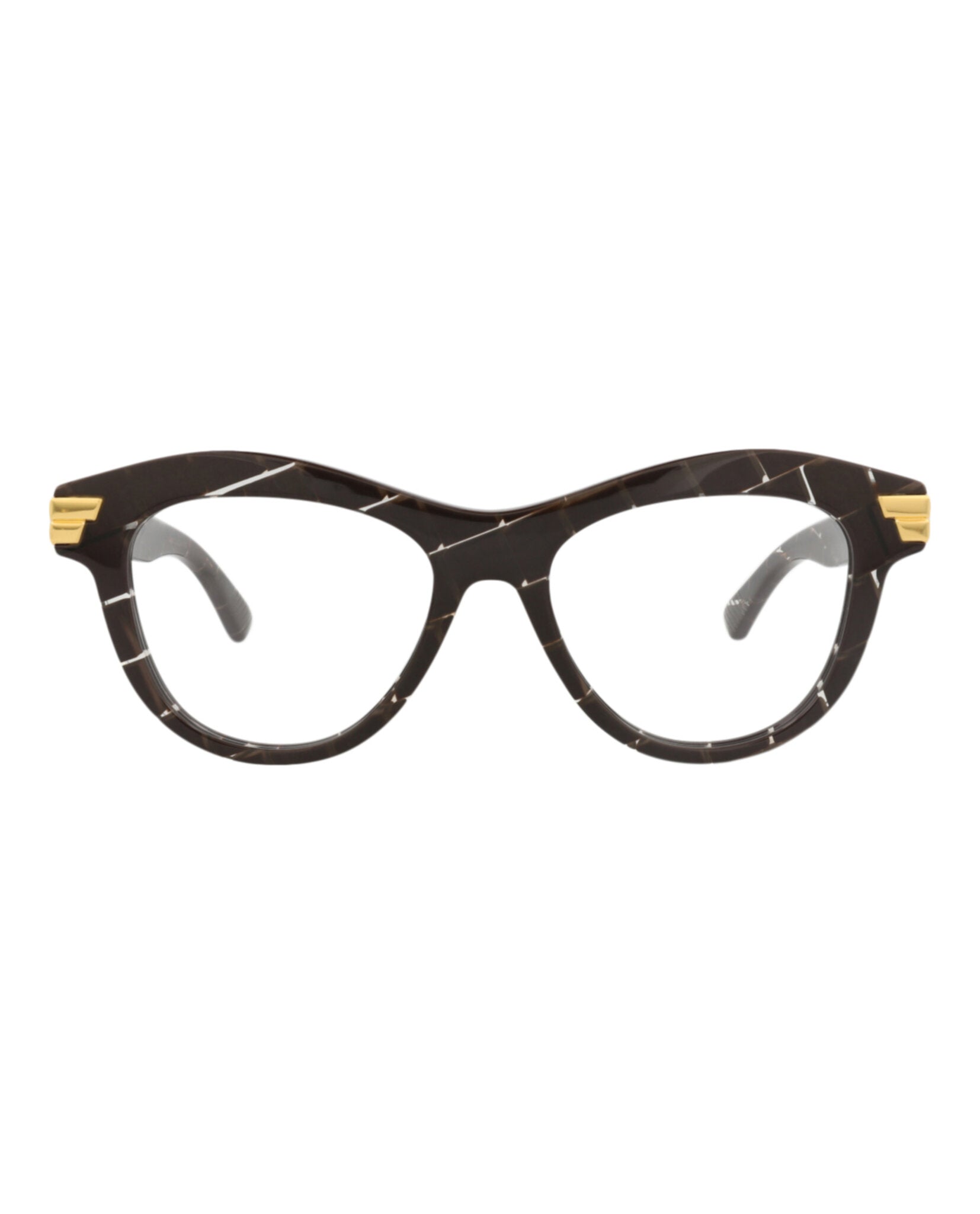 Bottega Veneta Bottega Veneta Womens Cat Eye Brown Brown Transparent Fashion Designer Eyewear