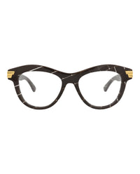 Bottega Veneta Bottega Veneta Womens Cat Eye Brown Brown Transparent Fashion Designer Eyewear