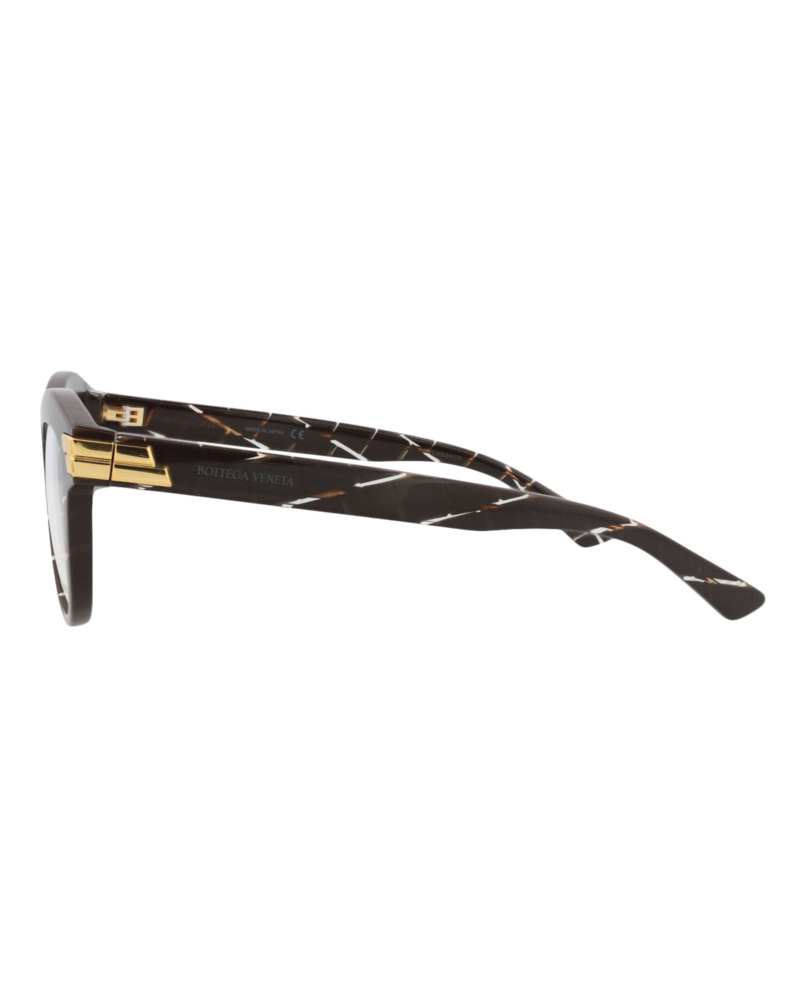 Bottega Veneta Bottega Veneta Womens Cat Eye Brown Brown Transparent Fashion Designer Eyewear