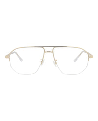 Bottega Veneta Bottega Veneta Mens Aviator Gold Gold Transparent Fashion Designer Eyewear