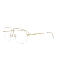 Bottega Veneta Bottega Veneta Mens Aviator Gold Gold Transparent Fashion Designer Eyewear