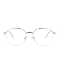 Bottega Veneta Mens Round/Oval Gold Gold Transparent Fashion Designer Eyewear