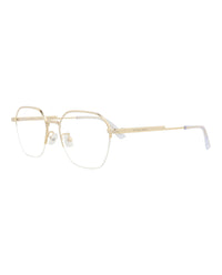 Bottega Veneta Mens Round/Oval Gold Gold Transparent Fashion Designer Eyewear