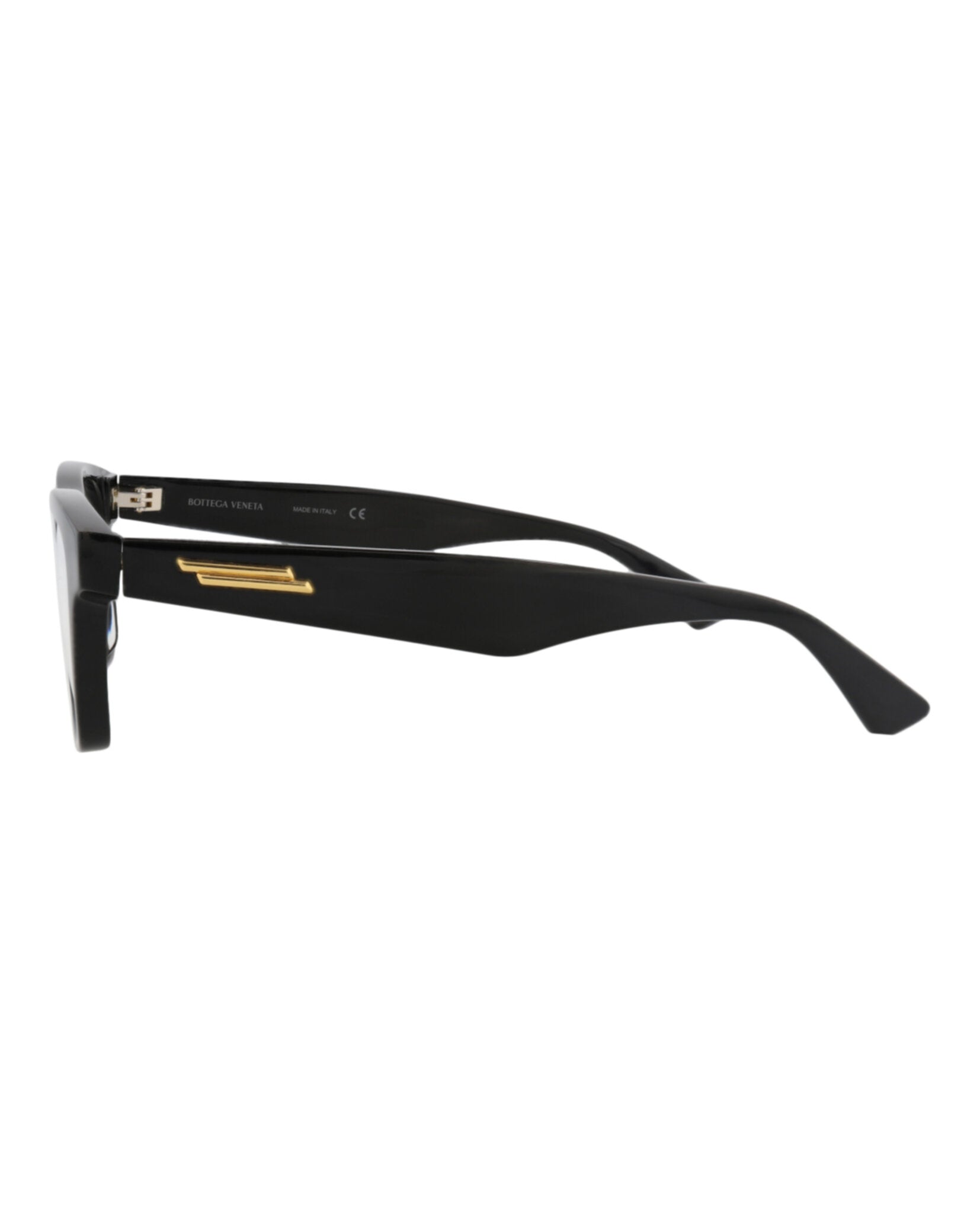 Bottega Veneta Bottega Veneta Mens Square/Rectangle Black Black Transparent Fashion Designer Eyewear