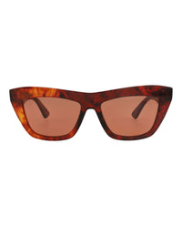 Bottega Veneta Bottega Veneta Unisex Cat Eye Havana Havana Orange Fashion Designer Eyewear