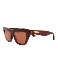 Bottega Veneta Bottega Veneta Unisex Cat Eye Havana Havana Orange Fashion Designer Eyewear