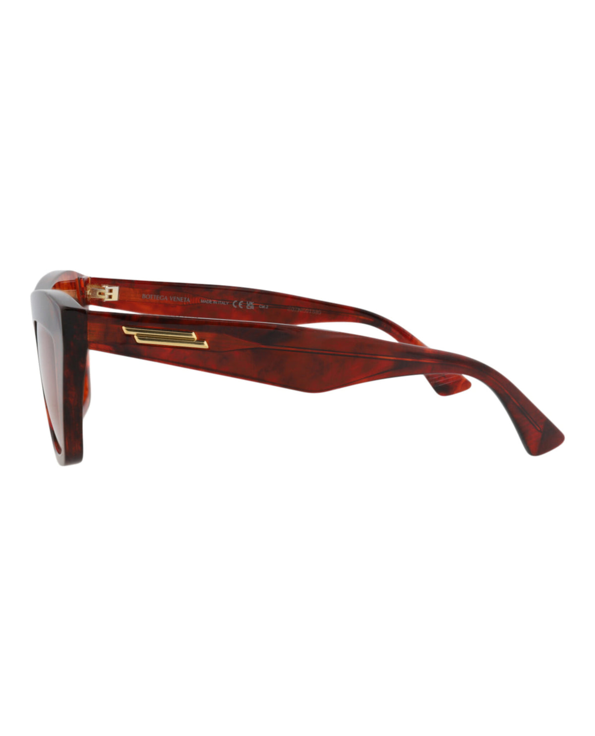 Bottega Veneta Bottega Veneta Unisex Cat Eye Havana Havana Orange Fashion Designer Eyewear
