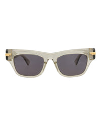 Bottega Veneta Bottega Veneta Womens Square/Rectangle Beige Beige Grey Fashion Designer Eyewear