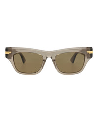 Bottega Veneta Womens Square/Rectangle Brown Brown Brown Fashion Designer Eyewear