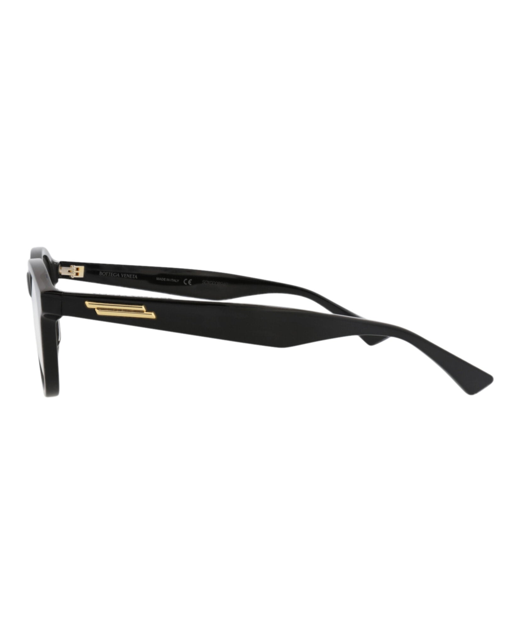 Bottega Veneta Bottega Veneta Unisex Round/Oval Black Black Transparent Fashion Designer Eyewear