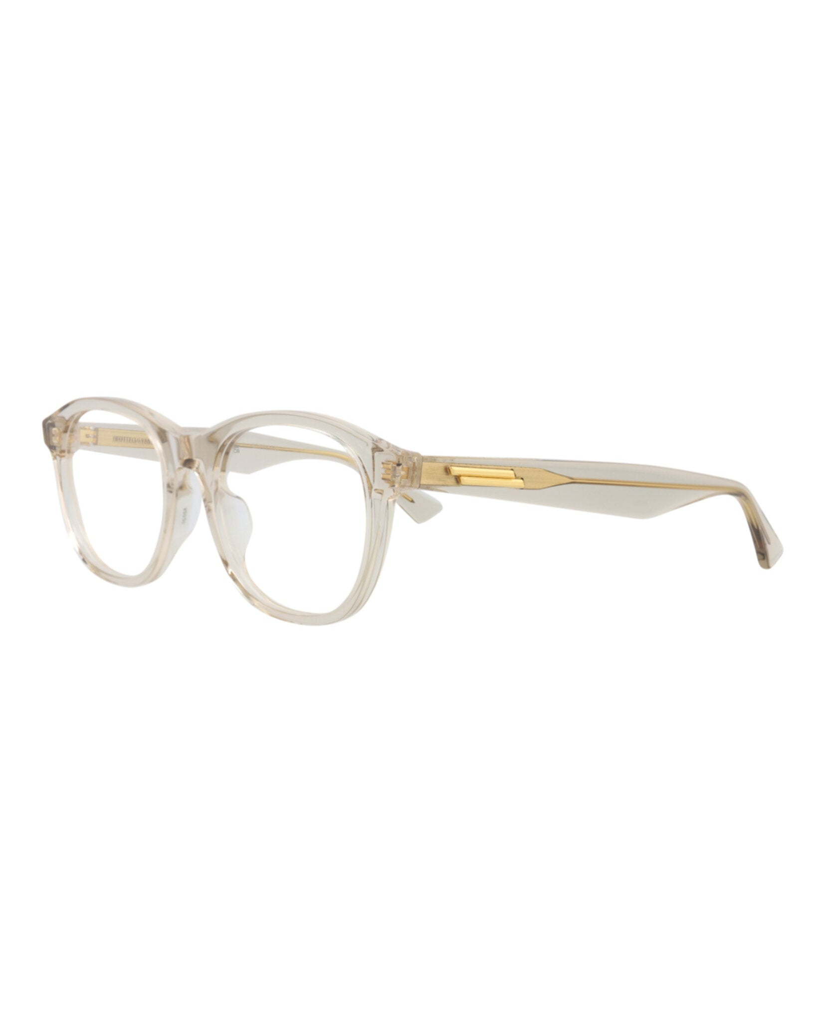 Bottega Veneta Bottega Veneta Unisex Round/Oval Brown Brown Transparent Fashion Designer Eyewear