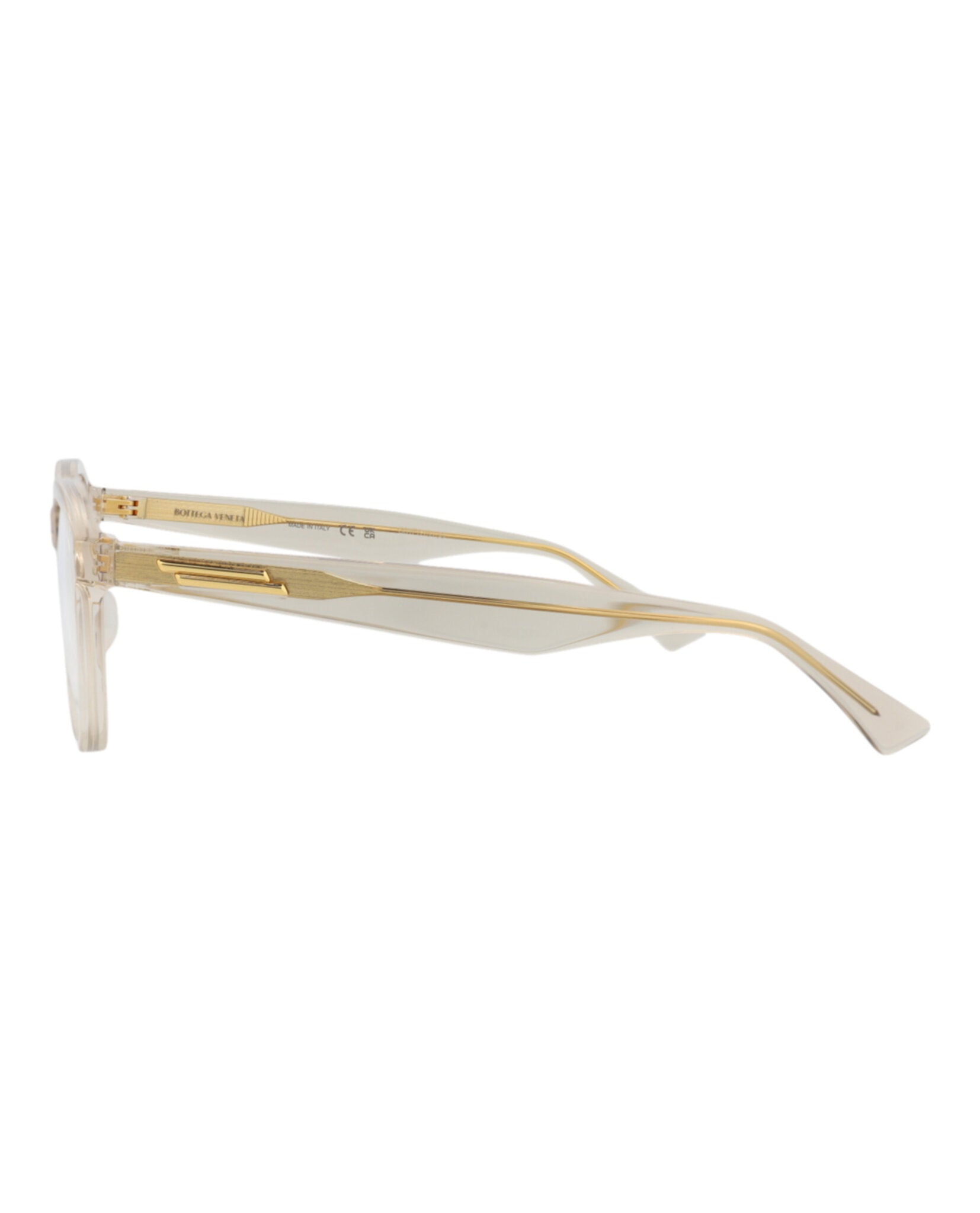 Bottega Veneta Bottega Veneta Unisex Round/Oval Brown Brown Transparent Fashion Designer Eyewear
