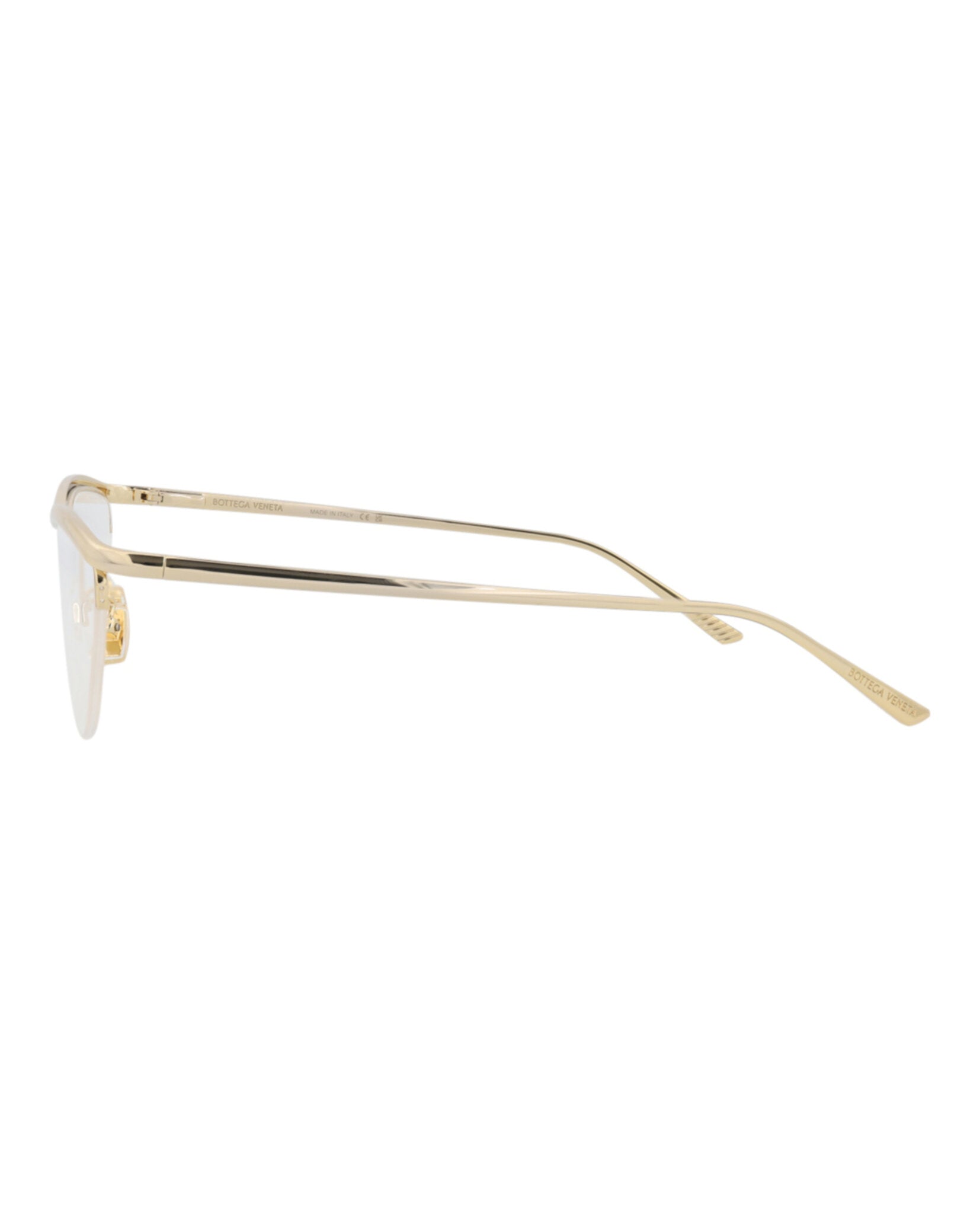 Bottega Veneta Womens Cat Eye Gold Gold Transparent Fashion Designer Eyewear
