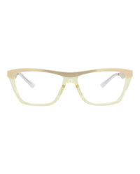 Bottega Veneta Unisex Cat Eye Gold Gold Transparent Fashion Designer Eyewear