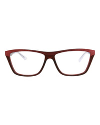 Bottega Veneta Unisex Cat Eye Burgundy Burgundy Transparent Fashion Designer Eyewear