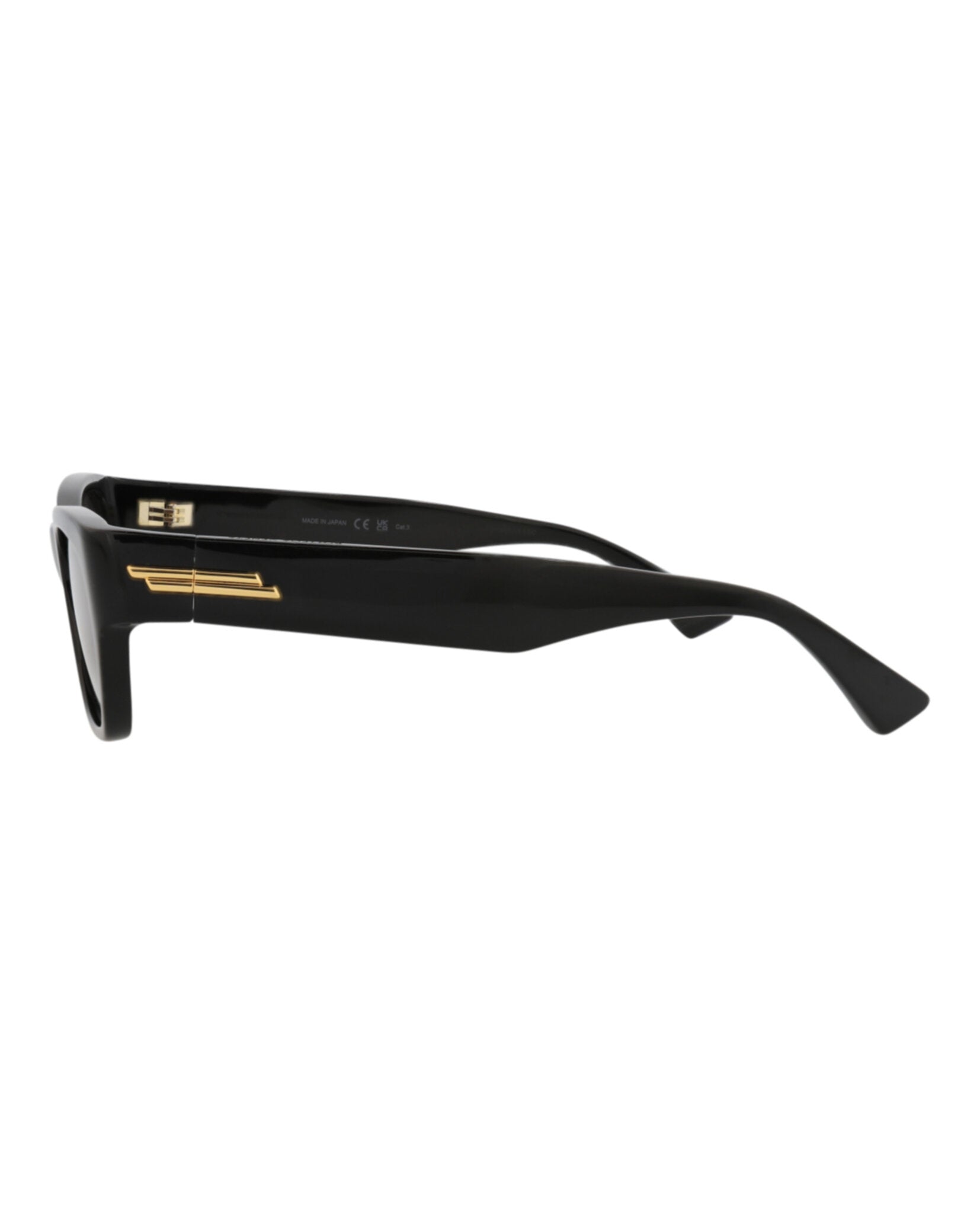Bottega Veneta Bottega Veneta Unisex Square/Rectangle Black Black Grey Fashion Designer Eyewear