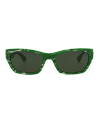 Bottega Veneta Unisex Square/Rectangle Green Green Green Fashion Designer Eyewear