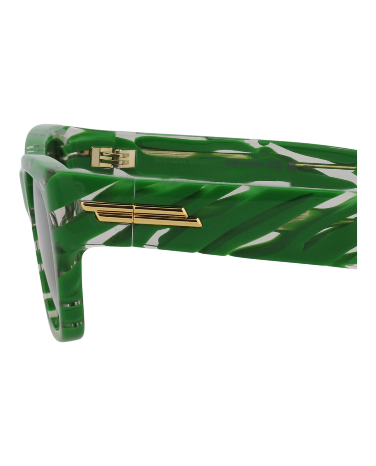Bottega Veneta Unisex Square/Rectangle Green Green Green Fashion Designer Eyewear