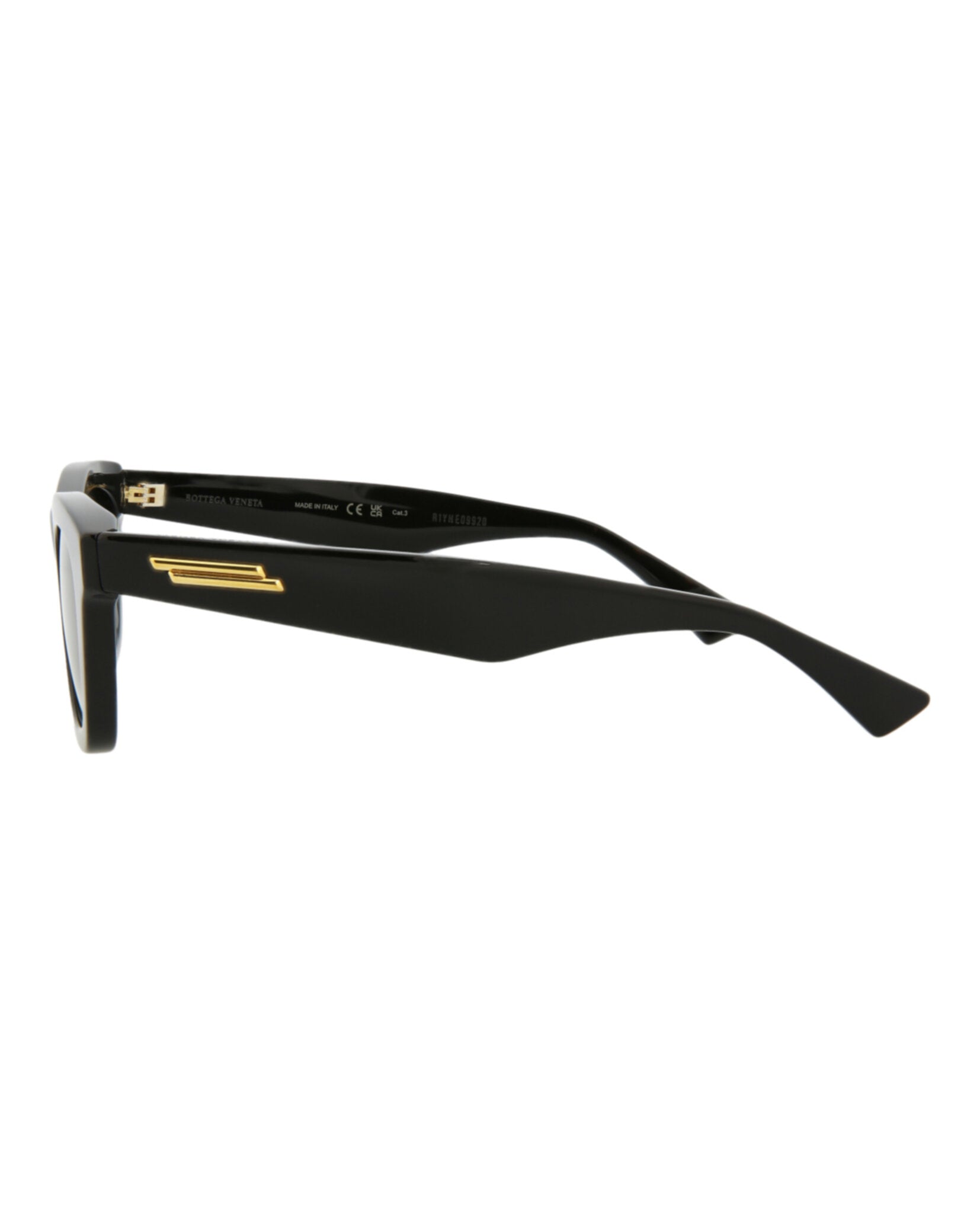 Bottega Veneta Bottega Veneta Unisex Square/Rectangle Black Black Grey Fashion Designer Eyewear