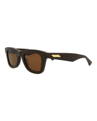 Bottega Veneta Bottega Veneta Unisex Square/Rectangle Brown Brown Brown Fashion Designer Eyewear