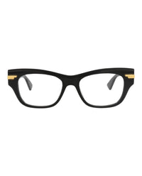 Bottega Veneta Bottega Veneta Womens Cat Eye Black Black Transparent Fashion Designer Eyewear