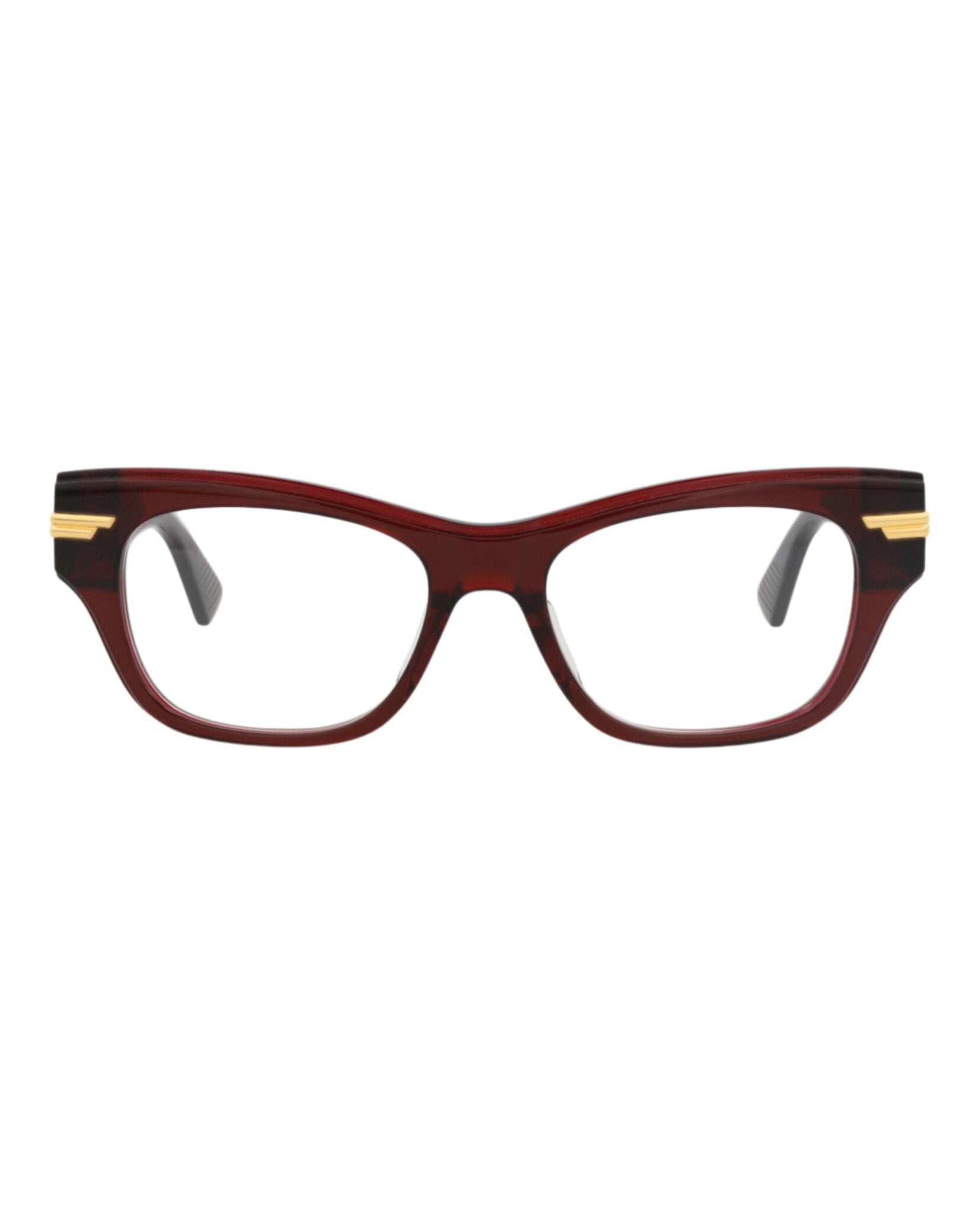 Bottega Veneta Bottega Veneta Womens Cat Eye Burgundy Burgundy Transparent Fashion Designer Eyewear
