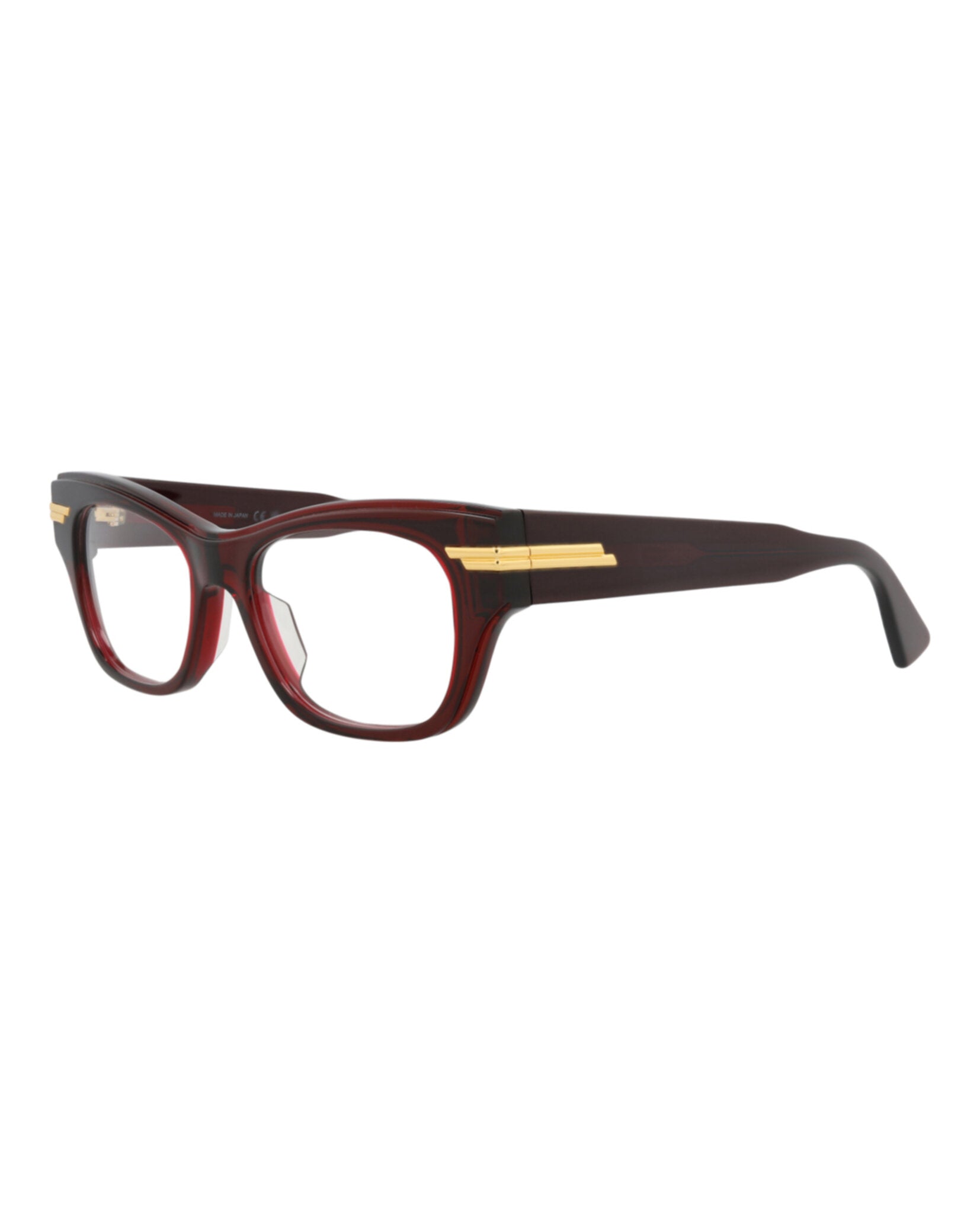 Bottega Veneta Bottega Veneta Womens Cat Eye Burgundy Burgundy Transparent Fashion Designer Eyewear