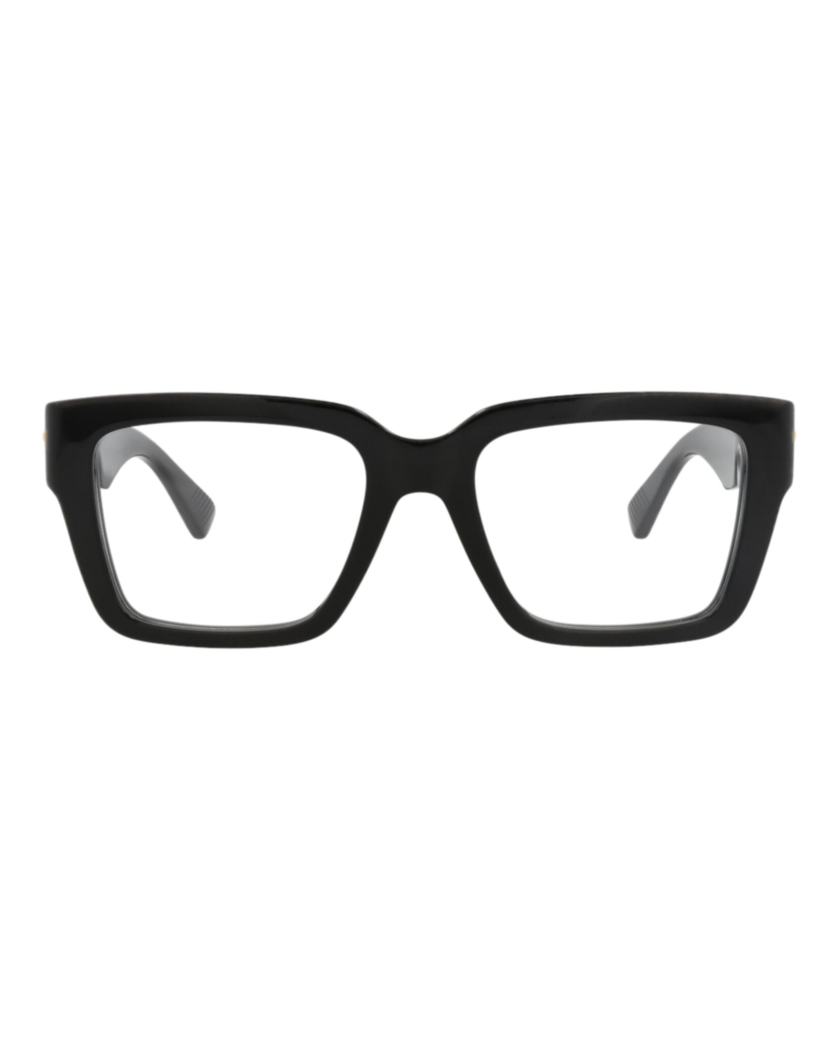 Bottega Veneta Womens Square/Rectangle Black Black Transparent Fashion Designer Eyewear