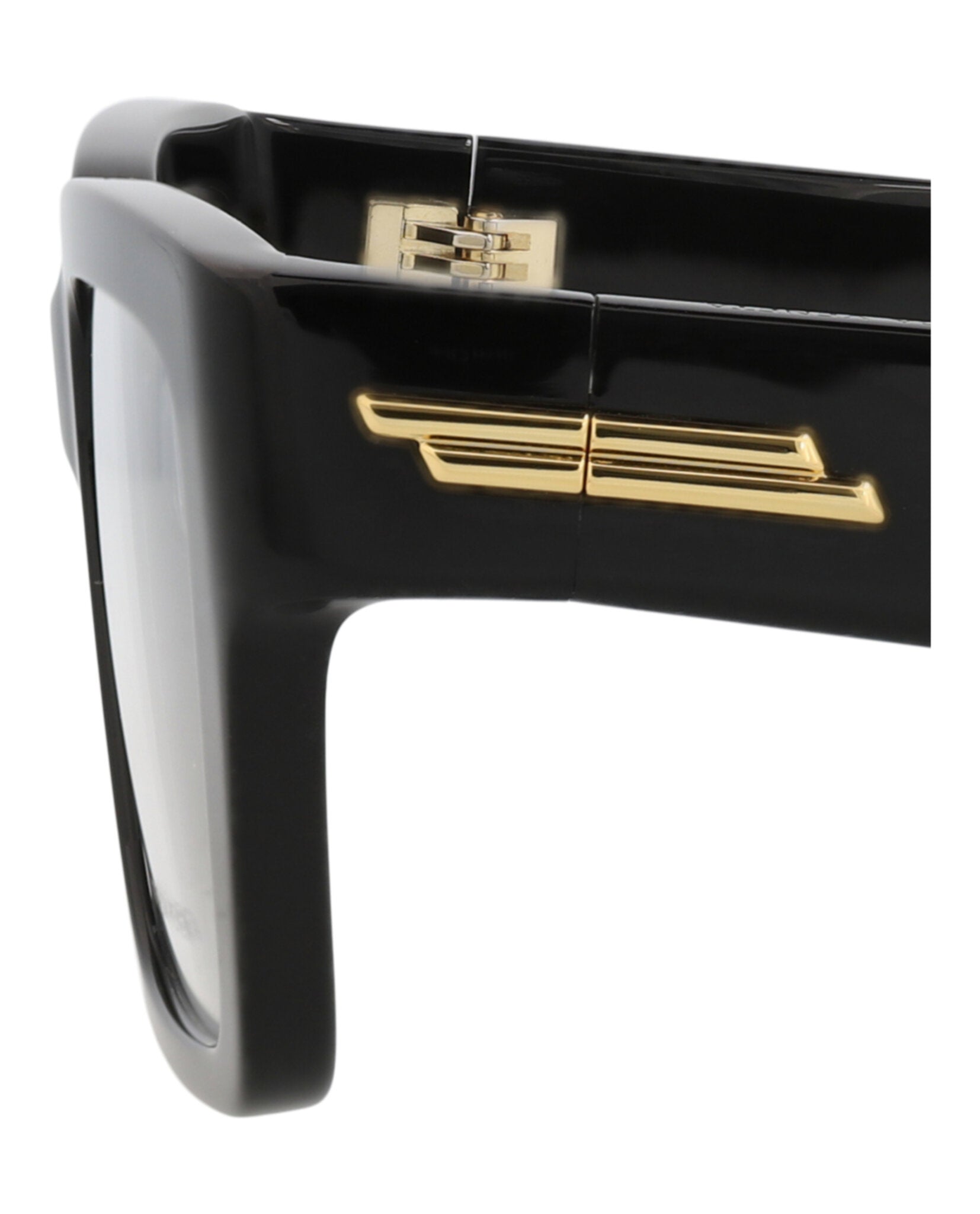 Bottega Veneta Womens Square/Rectangle Black Black Transparent Fashion Designer Eyewear