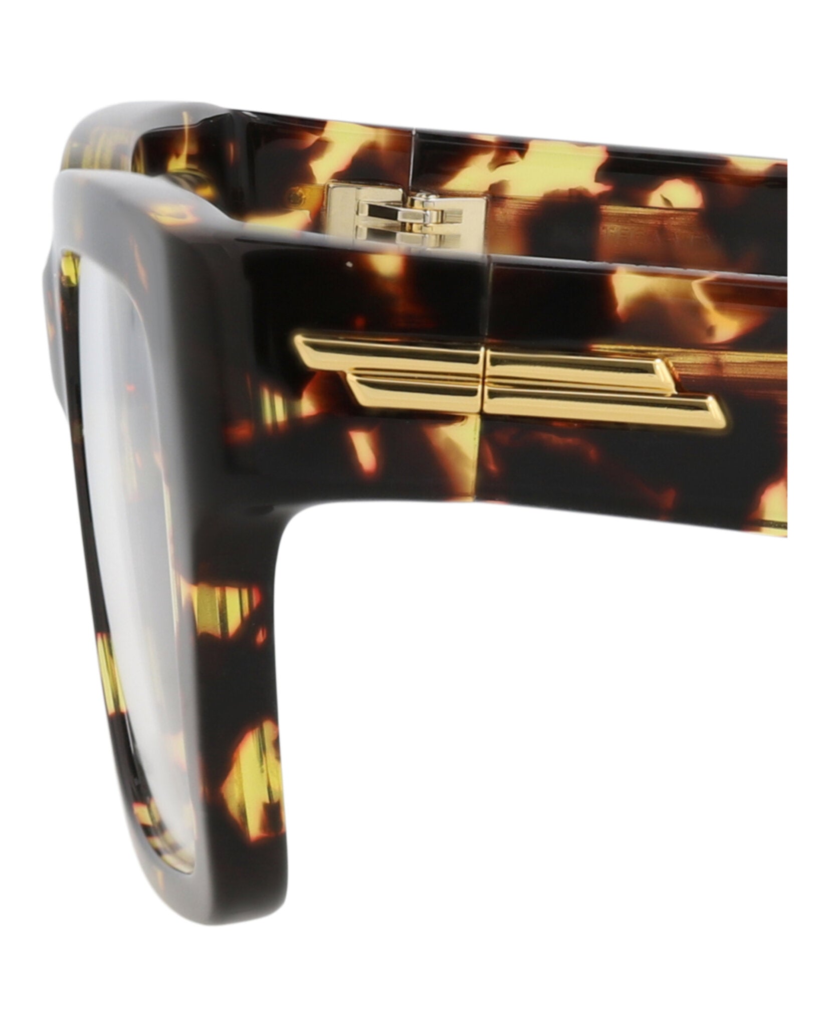 Bottega Veneta Womens Square/Rectangle Havana Havana Transparent Fashion Designer Eyewear