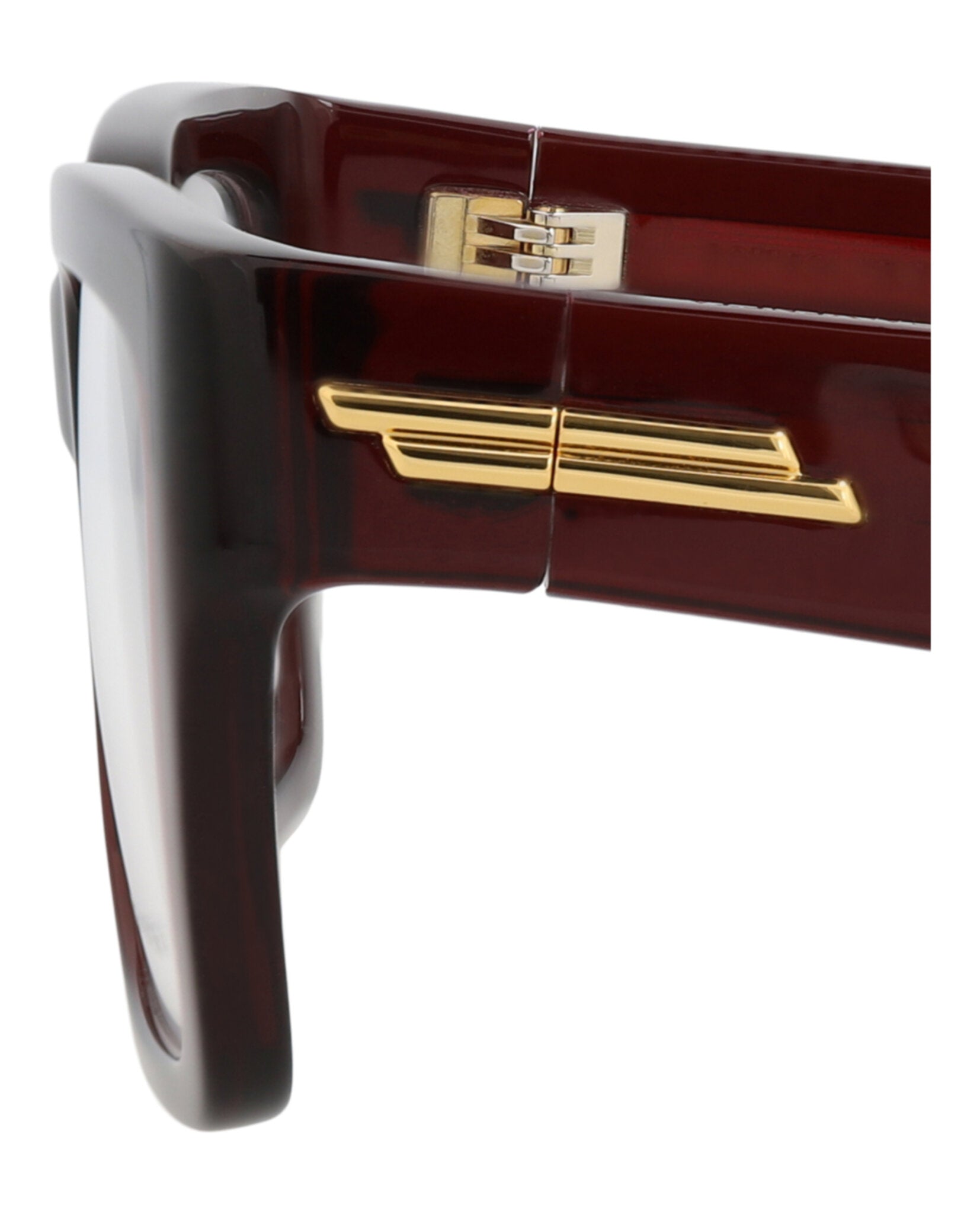 Bottega Veneta Bottega Veneta Womens Square/Rectangle Burgundy Burgundy Transparent Fashion Designer Eyewear
