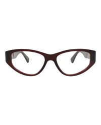 Bottega Veneta Womens Cat Eye Burgundy Burgundy Transparent Fashion Designer Eyewear