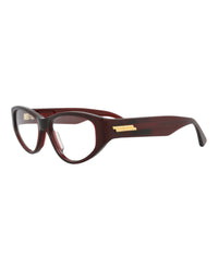 Bottega Veneta Womens Cat Eye Burgundy Burgundy Transparent Fashion Designer Eyewear