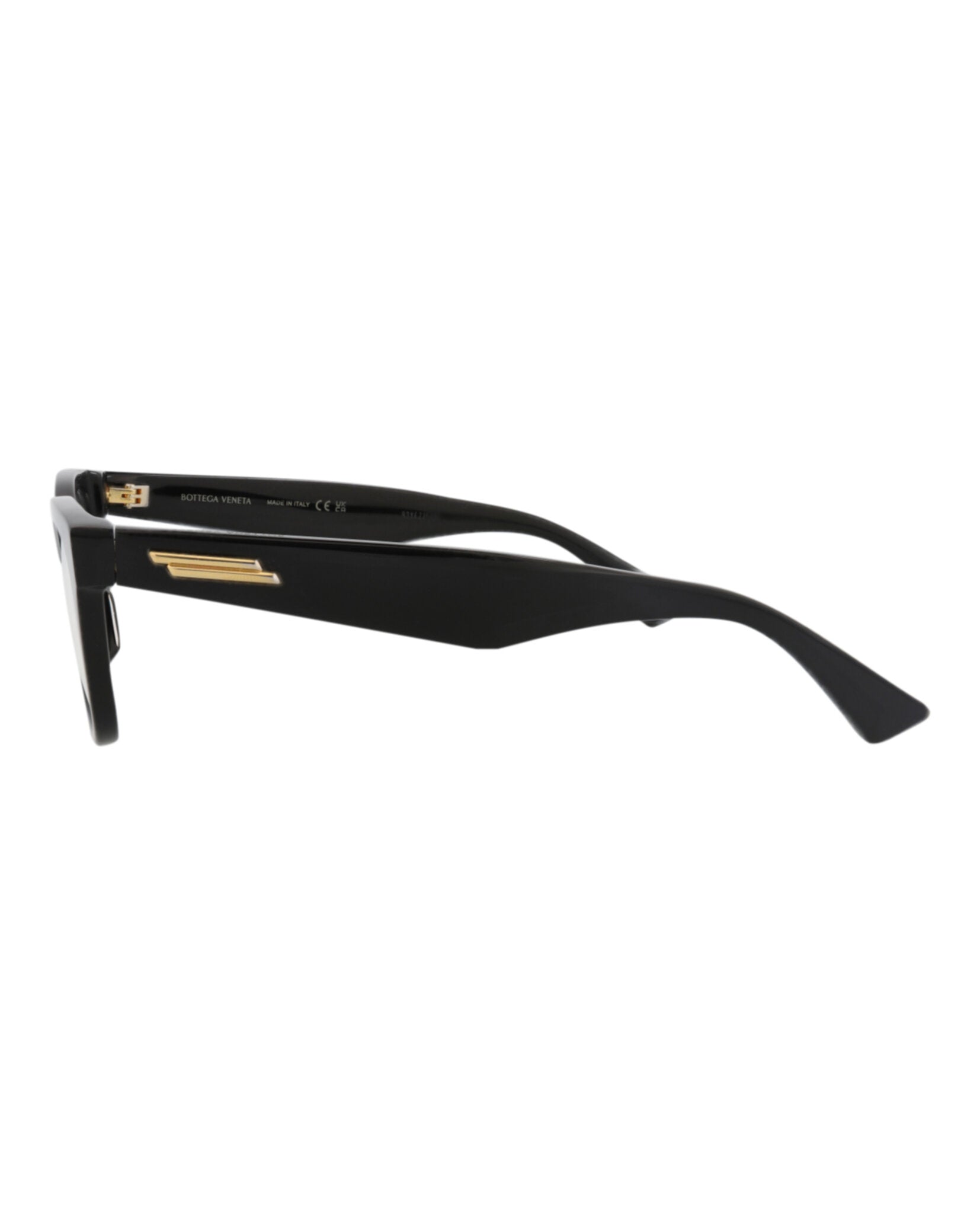 Bottega Veneta Bottega Veneta Unisex Square/Rectangle Black Black Transparent Fashion Designer Eyewear