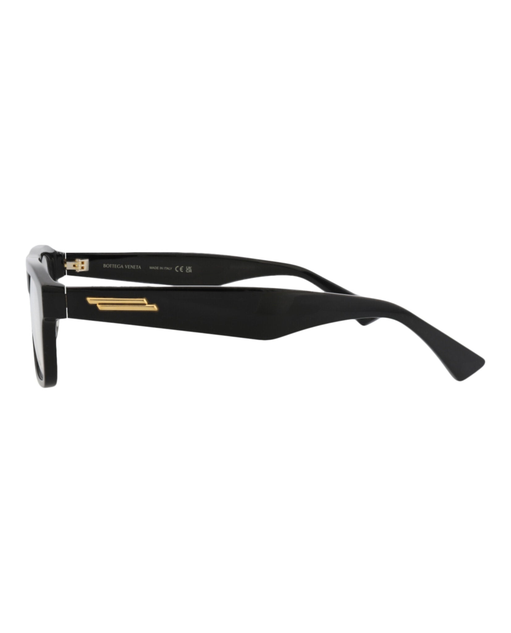 Bottega Veneta Bottega Veneta Mens Square/Rectangle Black Black Transparent Fashion Designer Eyewear